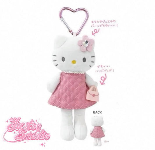 Sanrio Hello Kitty Long Leg Pink Skirt Mascot Keychain