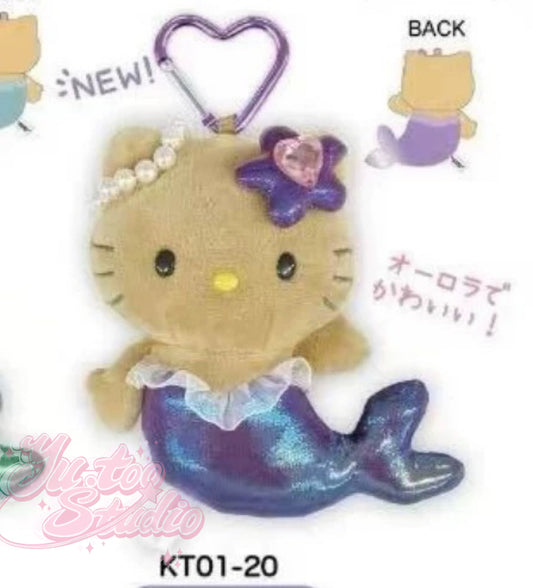 Sanrio Hello Kitty Tanned Mermaid Collection Mascot Keychain （Purple）