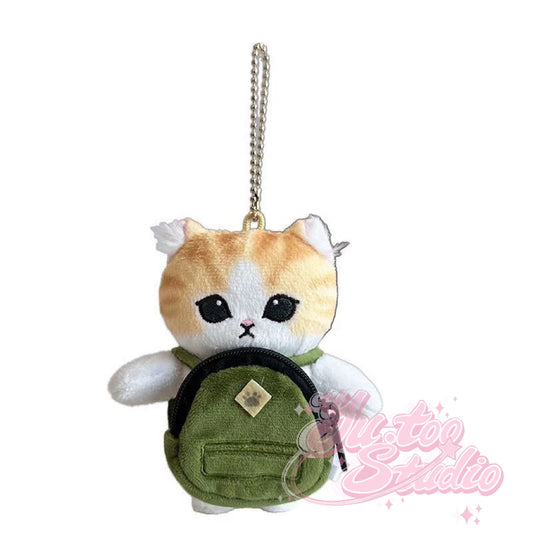Mofusand Shark Cat Office Worker Series Mascot Keychain (Orange)