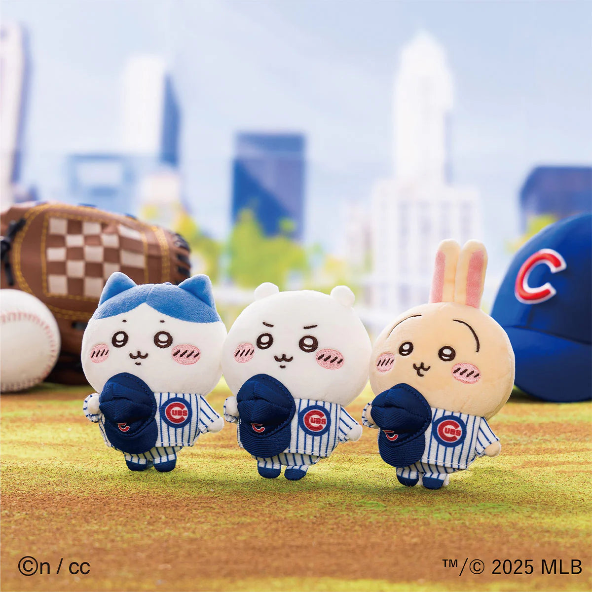 Chiikawa×MLB TOKYO SERIES Mascot  Keychain (Cubs)